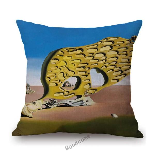 Salvador Dali Surrealism Oil Painting Portrait Decorative Art Cotton Linen Sofa Throw Pillow Case Abstract Art Cushion Cover