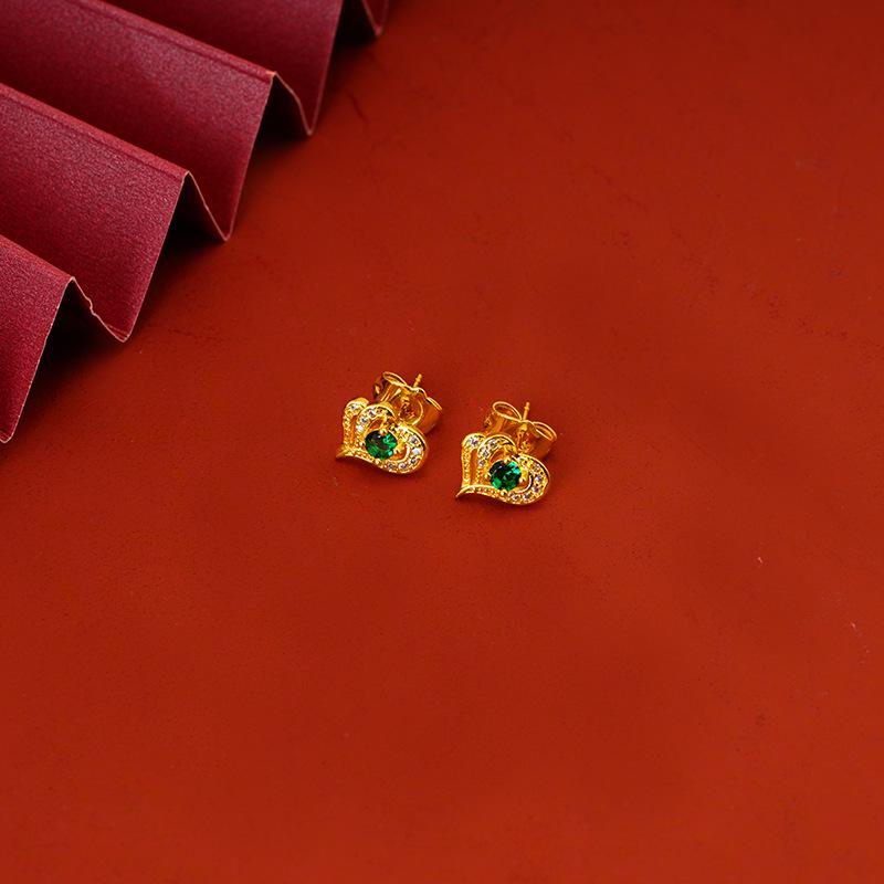 

Модные женские серьги-сердечки с красными драгоценными камнями: Элегантный, легкий и долговечный