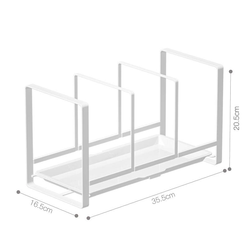 cmaos Kitchen Countertop Pot Lid Storage Rack