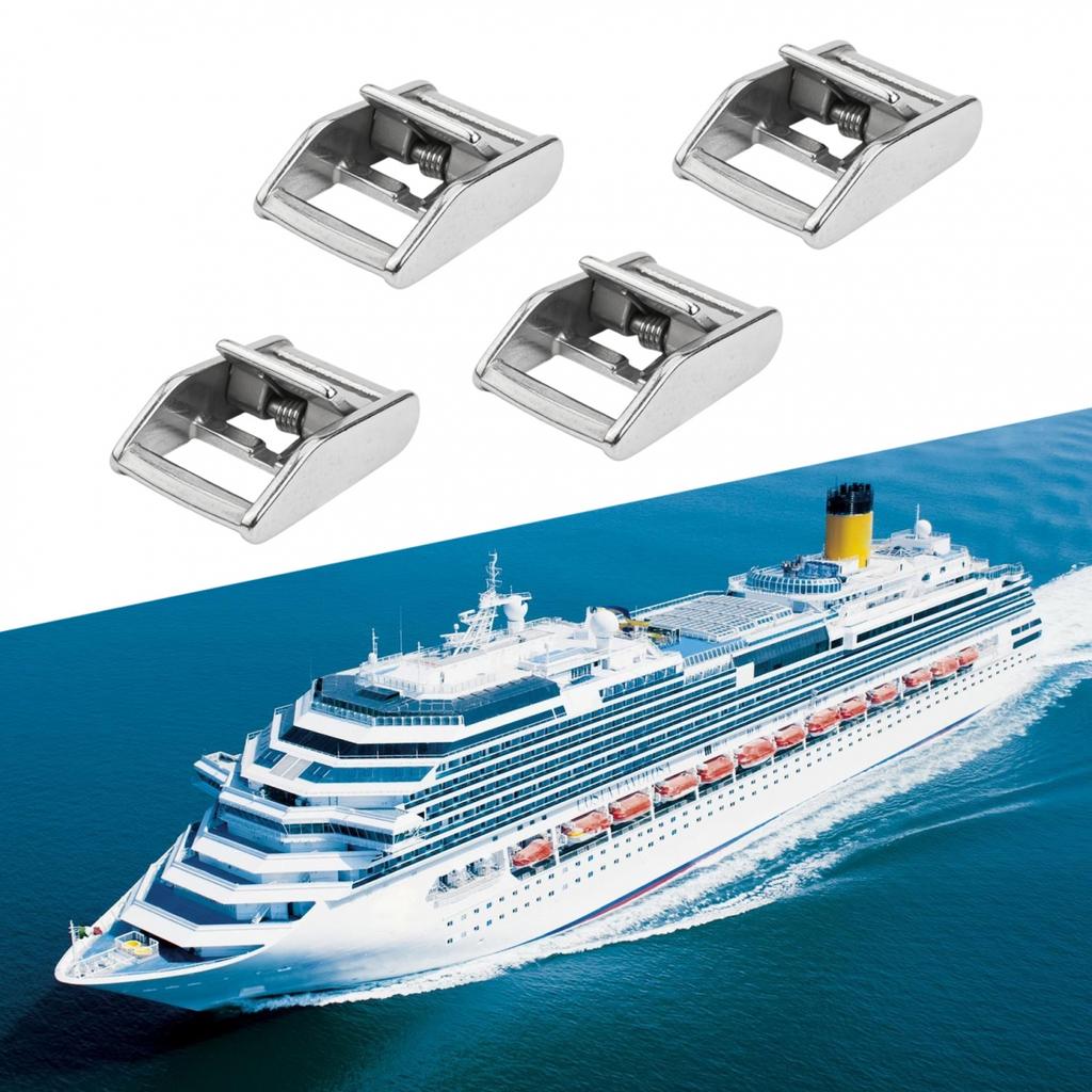 Ratschekasten-Set aus Edelstahl, Viererpack, Entwickelt für 25 mm Gurtbandbedarf