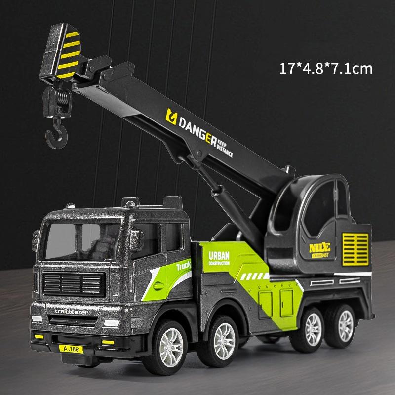 

Автобетоносмеситель для мальчиков, инерционный экскаватор, кран из сплава, самосвал, инженерный автомобиль, игрушка