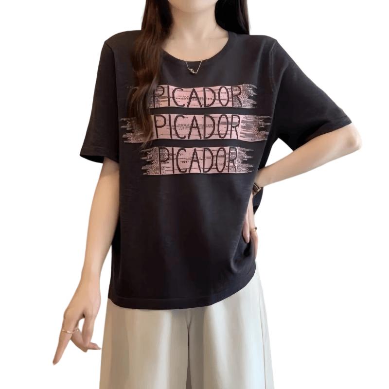 La Chapelle Women s Printed Short-Sleeve T-shirt 2XL