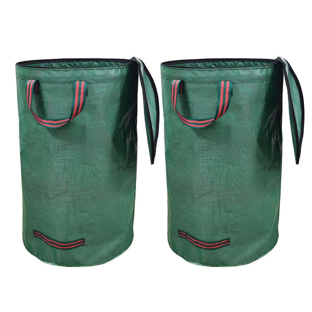 272/500L Garden Yard Waste Bag With Lid Foldable Leaf Collection Trash Can Reusable Fallen Leaves Outdoor Gardening Storage Bag