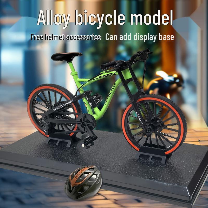 Alloy Mountain Bike Model - Downhill Simulation Metal Ornament & Children's Toy