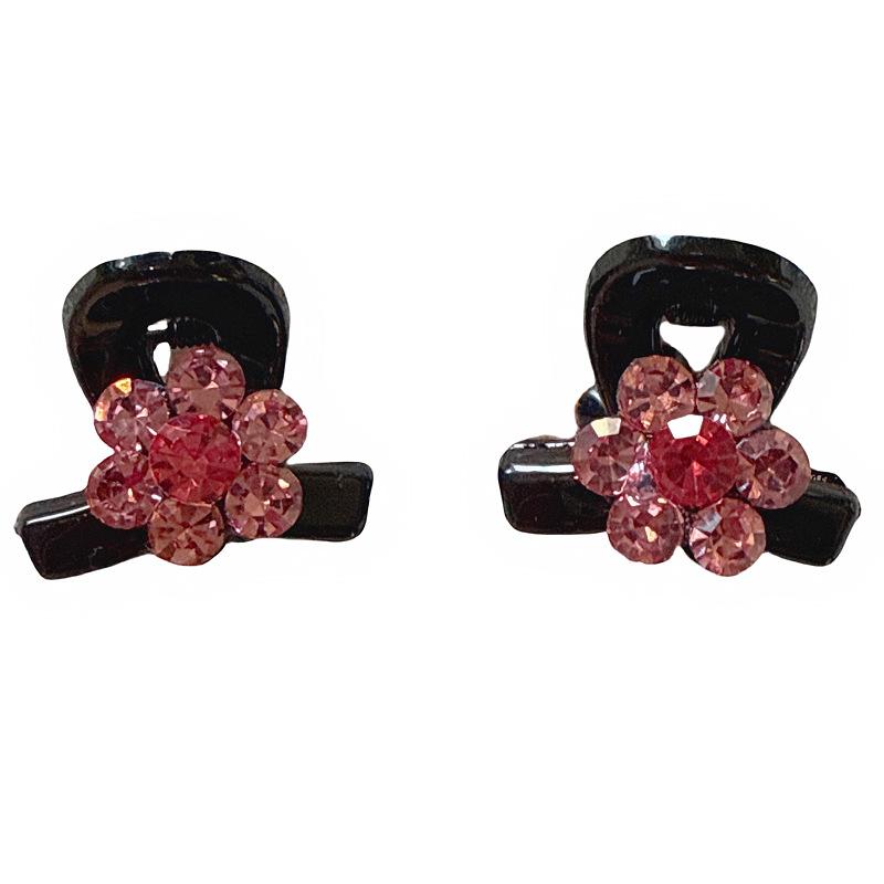 Korean Hair Accessories Temperament Rhinestone Flower Simple Small Grab Clip Broken Hair Forehead Bangs Princess Head Hairpin