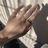 Fashion 7Pcs Punk Simple Rings Set for Women Silver Geometric Vintage Hiphop Finger Ring Jewelry Niche Design
