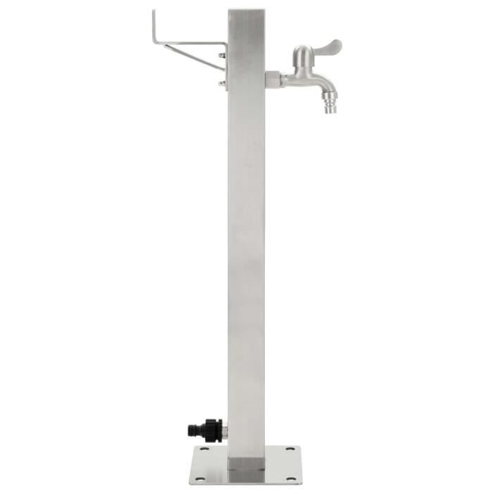 VidaXL Colonne à eau de jardin carrée Acier inoxydable 65 cm 45454