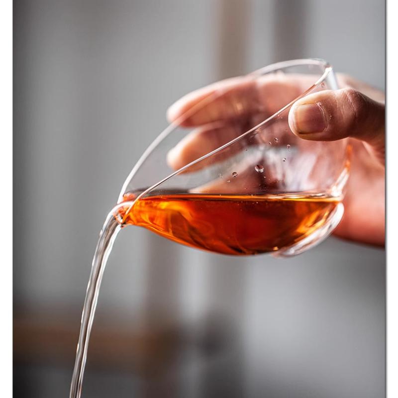 Kung Fu Tea Set Heat-resistant Glass Tea Sea Fairway Cups for Home Use Single Hand-held Tea Dispenser Male Cups