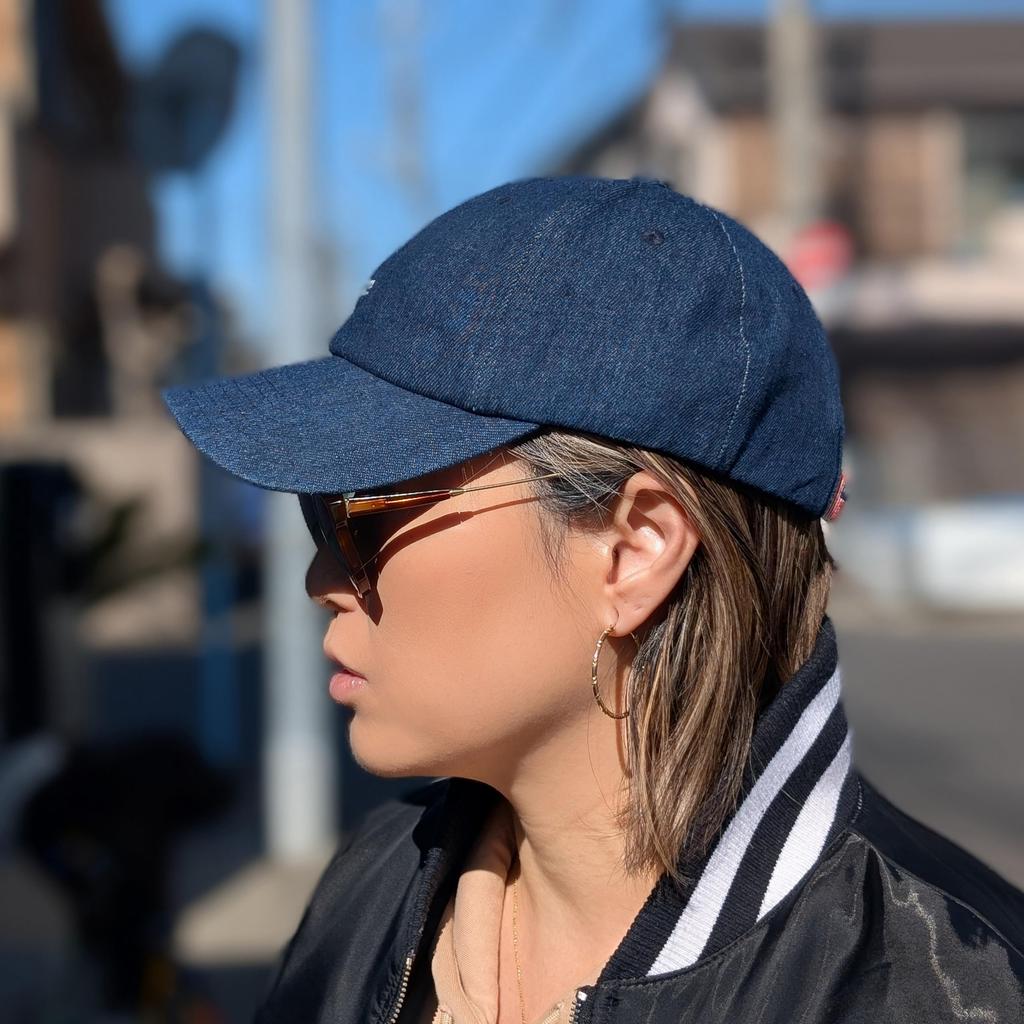 Healthknit Cap Cotton Twill Logo Embroidery Baseball Cap 4190 45 Denim Women's