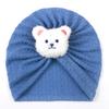 Spring & Autumn Cute Bear Baby Jacquard Pullover & Headband Hat