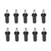 10pcs Banana Plug 4mm Cross Slot Gold Plated Brass Solder Type Connector for Speaker CableBlack