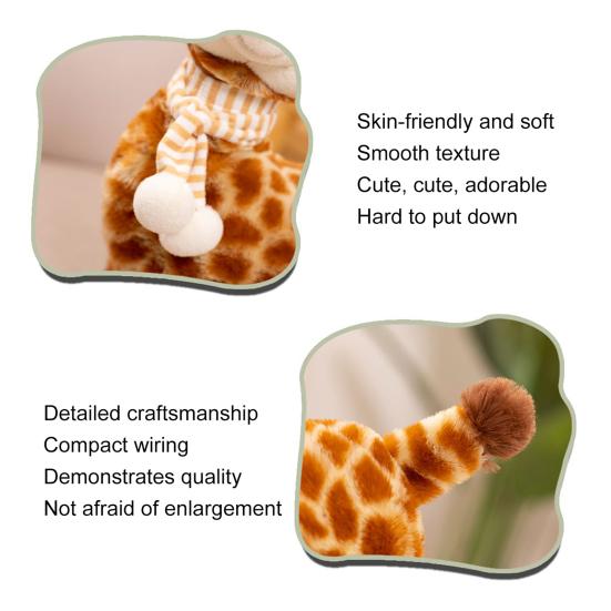 Scarf Giraffe Plush Toy Soft Stuffed Animal with Knitted Scarf Cuddle Buddy for Kids Nursery Decor And Gift for Baby Shower Birthday