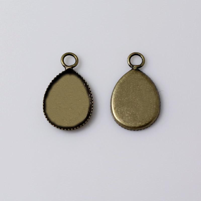 Simple Teardrop Pendant Setting - Copper DIY Gem Accessory