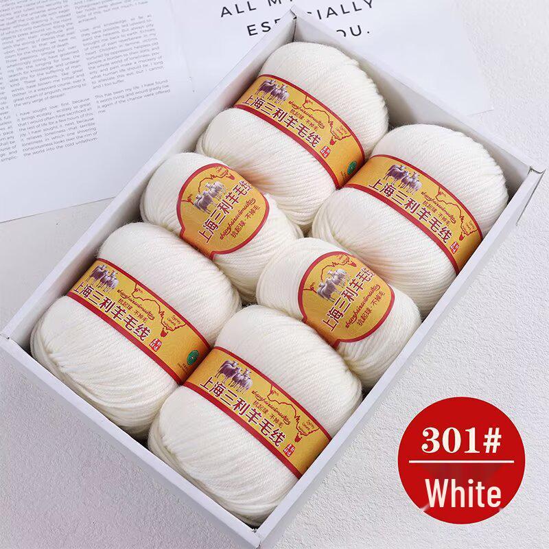 Premium Medium Thick Pure Goat Wool Yarn Balls for Handmade DIY Scarves