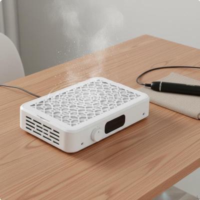 Twin Fan Nail Dust Extractor Quiet Collector Low Noise Beauty Appliance for Manicurists,