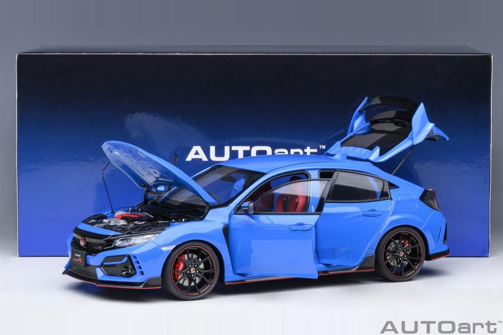 AUTOart 1/18 Scale Honda Civic Type R (FK8) 2021 Racing Blue Pearl Finished Product