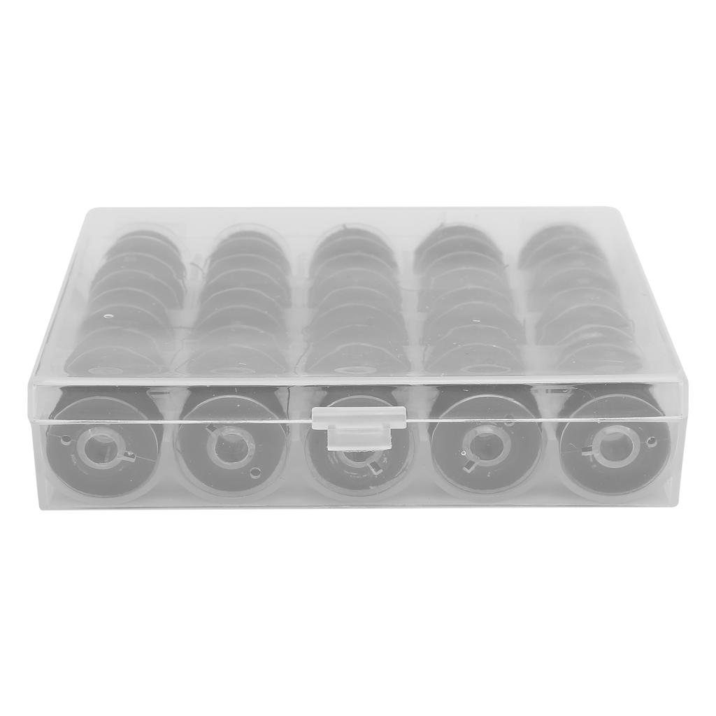 25pcs Bobbin with Thread Winding Wire Transparent Bobbins for Embroidery and Sewing Machines