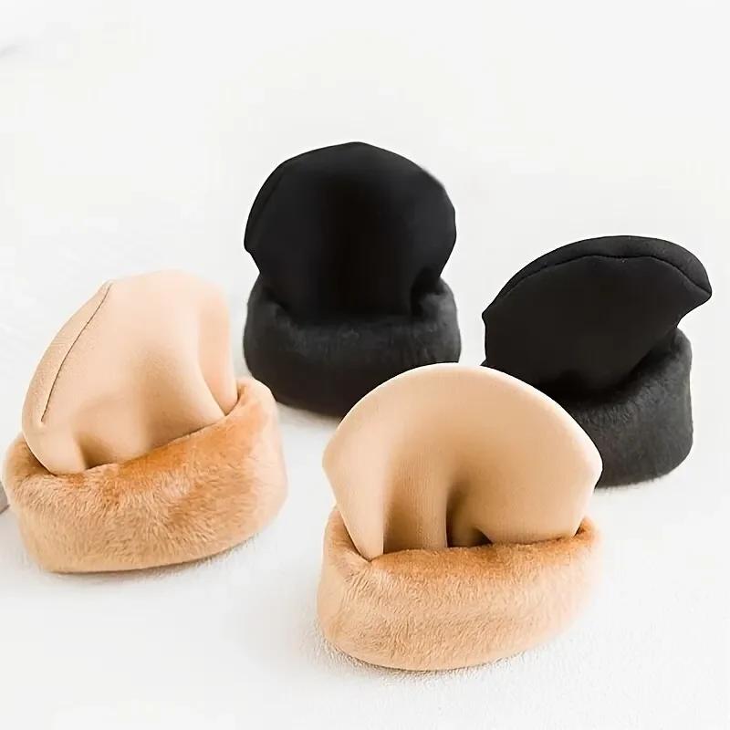 2 Pairs of Women's Men's Solid Color Socks for Skiing In Autumn and Winter, Thick Plush Warm Middle Socks, Snow Socks