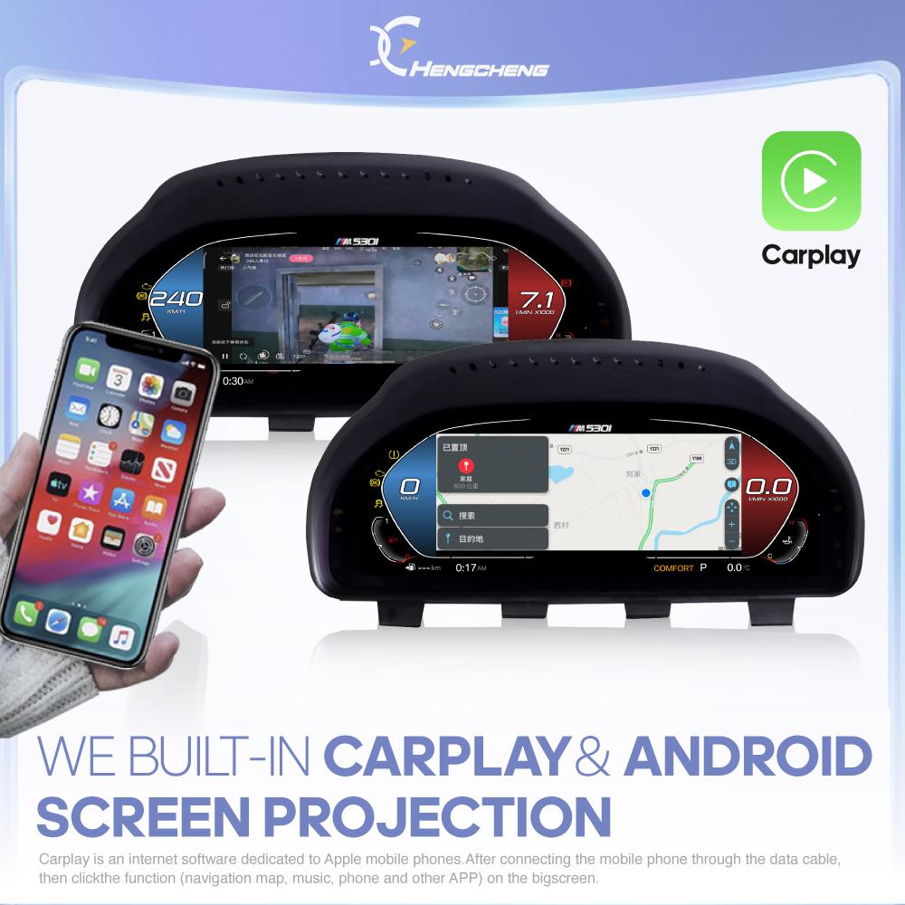 For BMW 5 Series GT 6 Series 7 Series X3 X4 X5 X6 2009-2017 Car Digital Cluster LCD Dashboard Carplay Cockpit Virtual Instrument