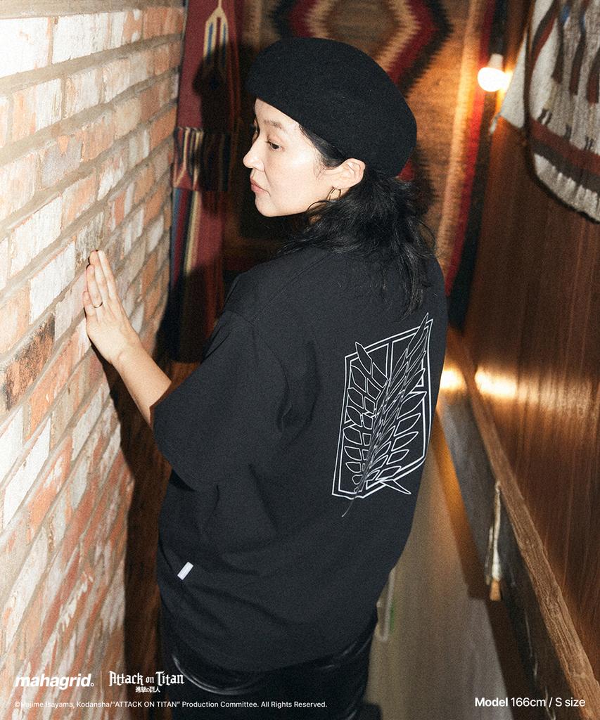 MAHAGRID [Attack On Titan] Survey Corp Basic Tee Black(Mg2Gmmt512T)