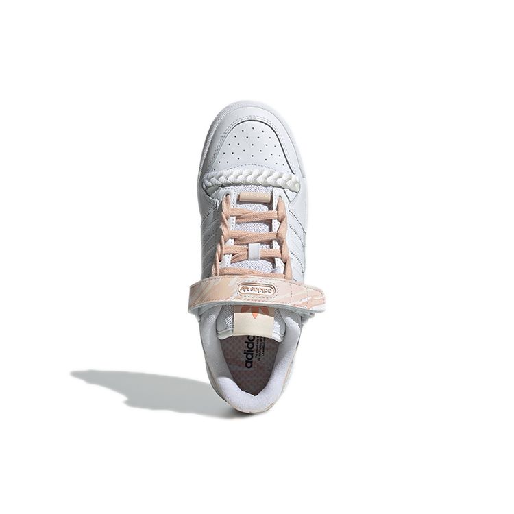 Adidas Originals Forum Low Leather Velcro Low-Top Skate Shoes Women Sneaker White Beige GY6984