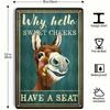 Vintage Hello Sweetheart Metal Poster Wall Decor for Home Bar Cafe