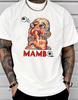 Men'S Trendy Casual T-Shirt Featuring A Colorful Abstract Portrait MAMBO Lettering Perfect for Outings and Urban Fashion Events