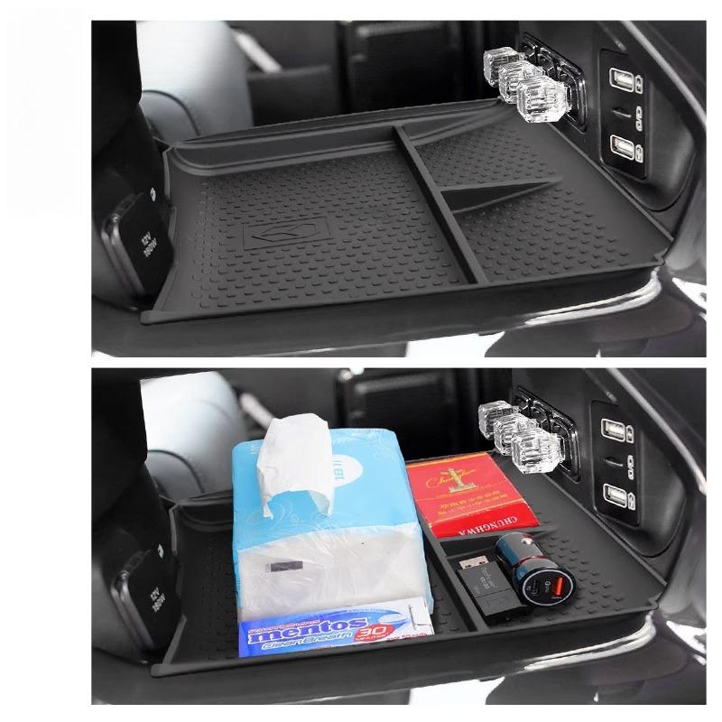 For Denza B5 Armrest Central Control Storage Box Box Non-slip Wireless Silicone Pad Water Cup Cover Car Interior Accessories