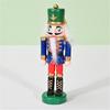 3pcs Holidays Nutcrackers Shaped Tree Hangings Hand Painted Wood Figurines Pendant Christmas Themed Embellishments