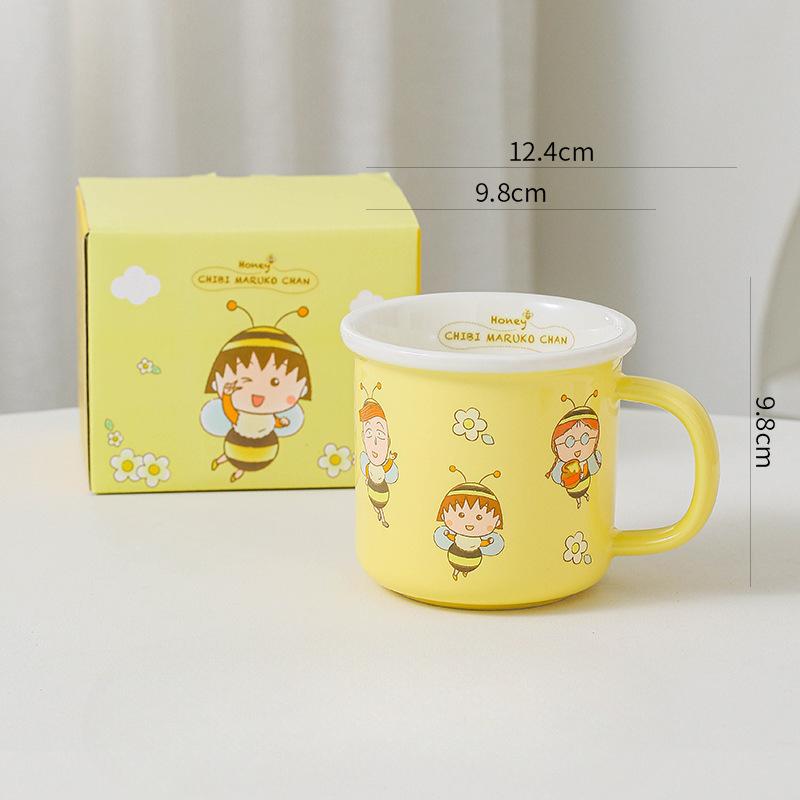 Cute Cartoon Cherry Meatballs Children's Water Cup High-value Ceramic Mug Girls Birthday Gift Souvenir