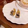 Fashion Sexy Leopard Geometric Circle Studs Earrings Women's Autumn Winter Accessories Personalization Jewerly Party Gift