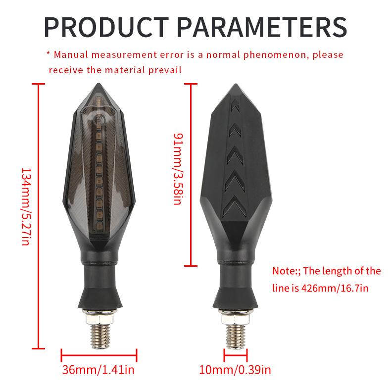 Hot Sale Motorbike Accessories Double-Sided Flowing Turn Signal 12V LED Flashing Indicator Light Motorcycle Winker Lamp