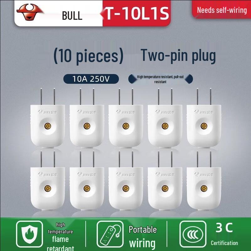BULL Two-Pin & Three-Pin Plug Set 220V