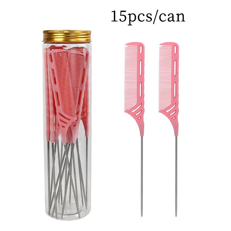 

15pcs/can Professional Candy Color Hair Styling Pointy Rat Tail Comb for Wig/Braid/Hair Dye and Highlights Hair Tool
