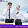 Men's Non-Iron Long-Sleeve Striped Cotton Shirt - Professional and Casual in White