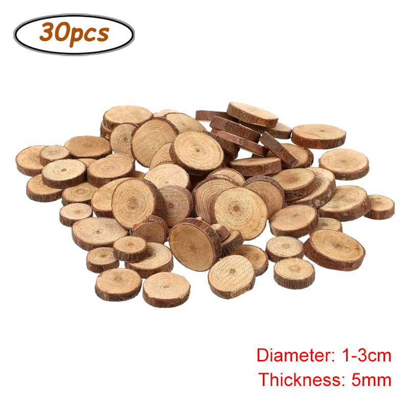 Unfinished Wood Slices Discs Cutouts with Tree Bark for Art Paint DIY Craft Coaster Christmas Hanging Ornament Wedding Decor