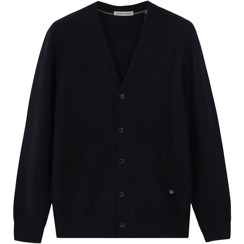 Giovanni Valentino Men's Cashmere Blend Sweater Cardigan
