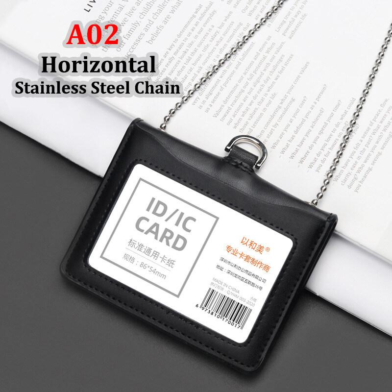 2022 NEW Formal US Reporter Police Agent ID Badge Business Work Card Holder Neck Lanyard Genuine Leather id card holders Case High Office Supplies