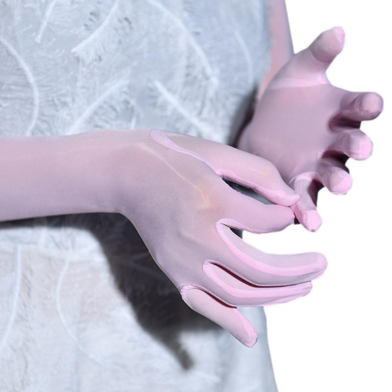 Ultra-thin Gloves for Women and Girls in Theme Party Comfortable to Wear Elastic Nightclub Tulle Long Gloves Summer