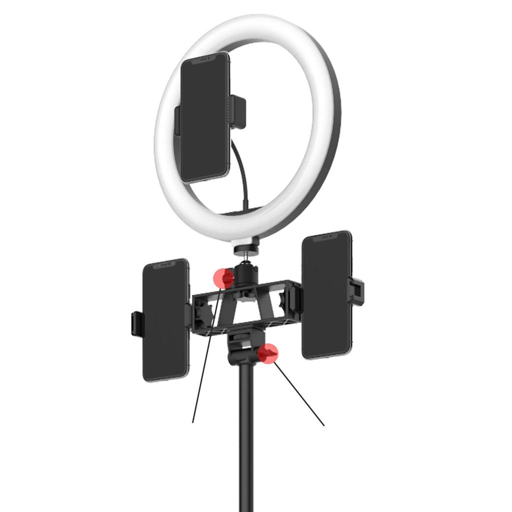 10" Ring Light with Extendable Tripod Stand Selfie Ring Light with Phone Holder