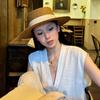 High-Quality Wide-Brimmed Panama Straw Hat For Beach Trips Summer Sun Protection Hat