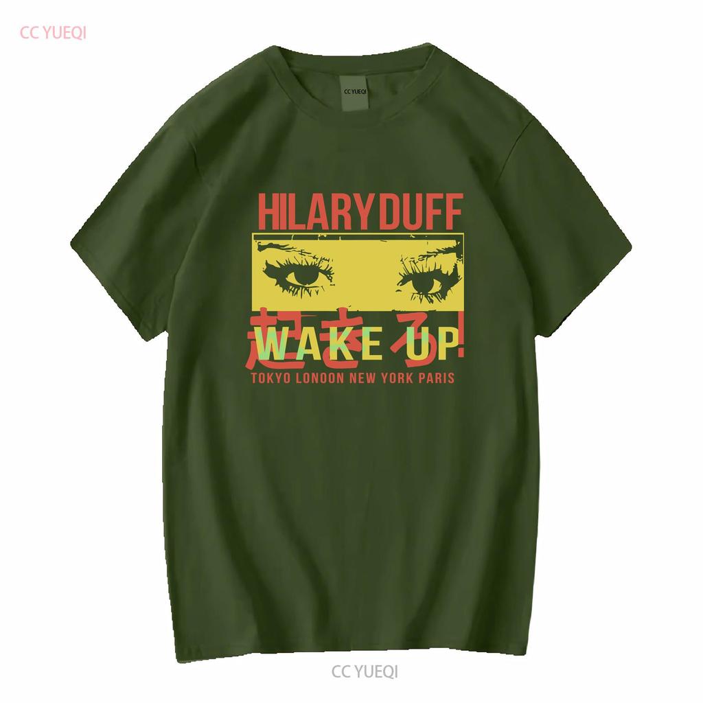 Vintage Hilary Duff Wake up Song Album Most Wanted T shirt 3A696 long or short sleeves vintage Washed Versatile Soft graphic