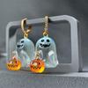 Acrylic Ghost Pumpkin Earrings Ladies, New Halloween Fashion Niche Earrings