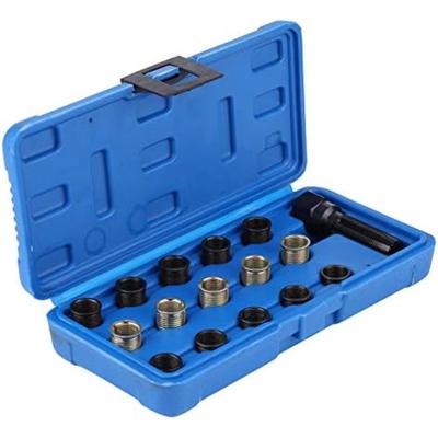 Zündkerzen-Reparaturwerkzeug-Serie 16 Stück Zündkerzenwerkzeug M14x1,25mm Professionelles Gewinde Autoeinsatz mit blauem Koffer