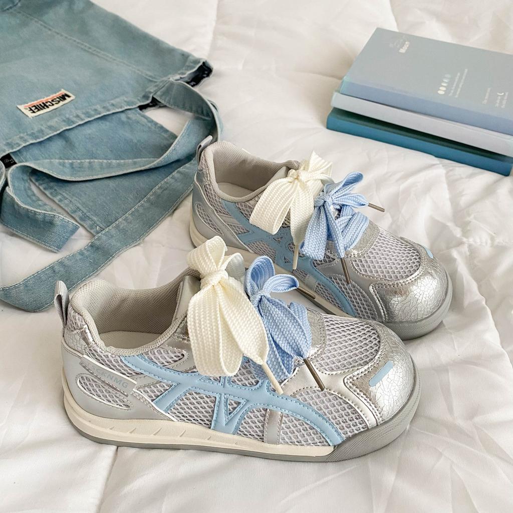 Thick-soled German training shoes women's 2025 new popular summer thin mesh breathable Forrest Gump casual sports dad shoes