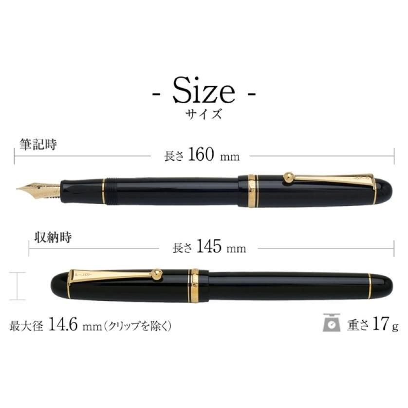 Pilot Custom 74 Fountain Pen Black Soft Fine Nib FKKN-12SR-BSF Converter