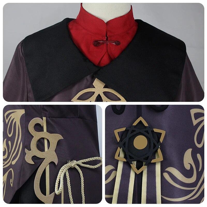 Hutao Cosplay Game Genshin Impact Cosplay Costume Hu Tao Chinese Style Uniform Wig Set Halloween Costume Clothing for Women