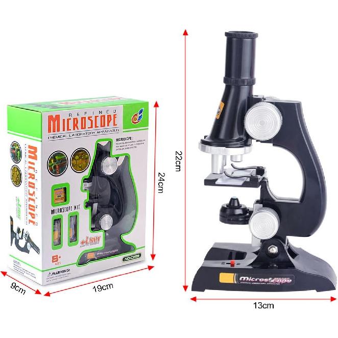 Kids Microscope, 450x, 200x, 100x Magnification Children Science Microscope Kit with LED Lights Includes Accessory Toy Set for Beginners Early