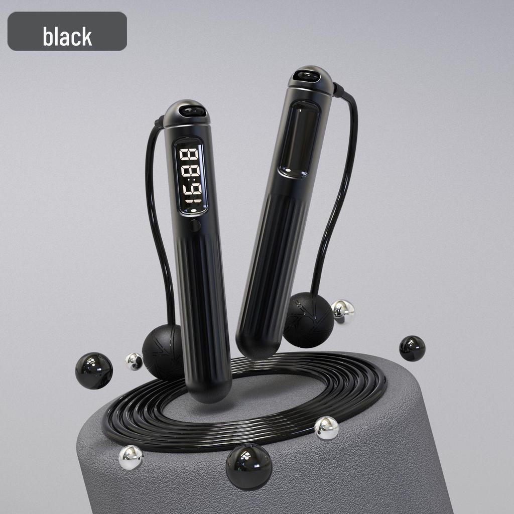 Rechargeable Smart Cordless Weighted Counting Jump Rope with Steel Wire for Fitness