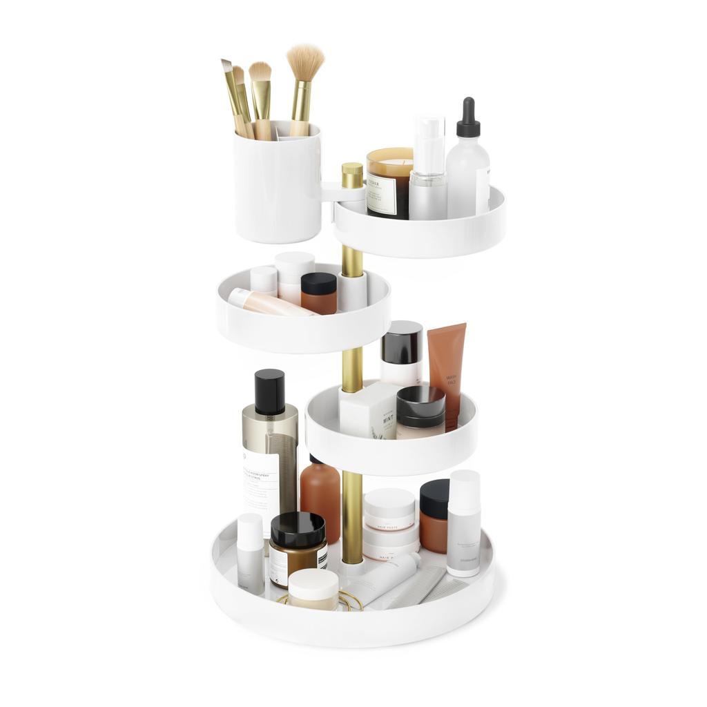 UMBRA Pirouette Organizer, White/Brass